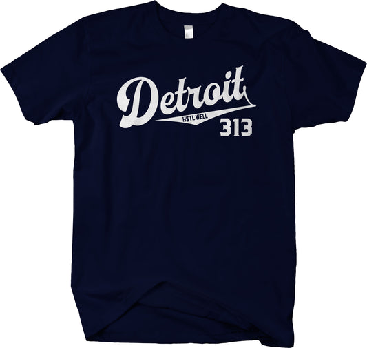 Detroit 313 Baseball Style t-shirt
