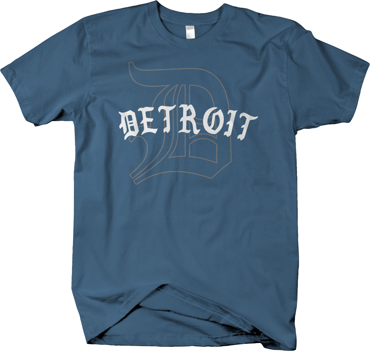 Classic "D" T-shirt - Detroit Love Detroit Pride 313 - Larger Sizes