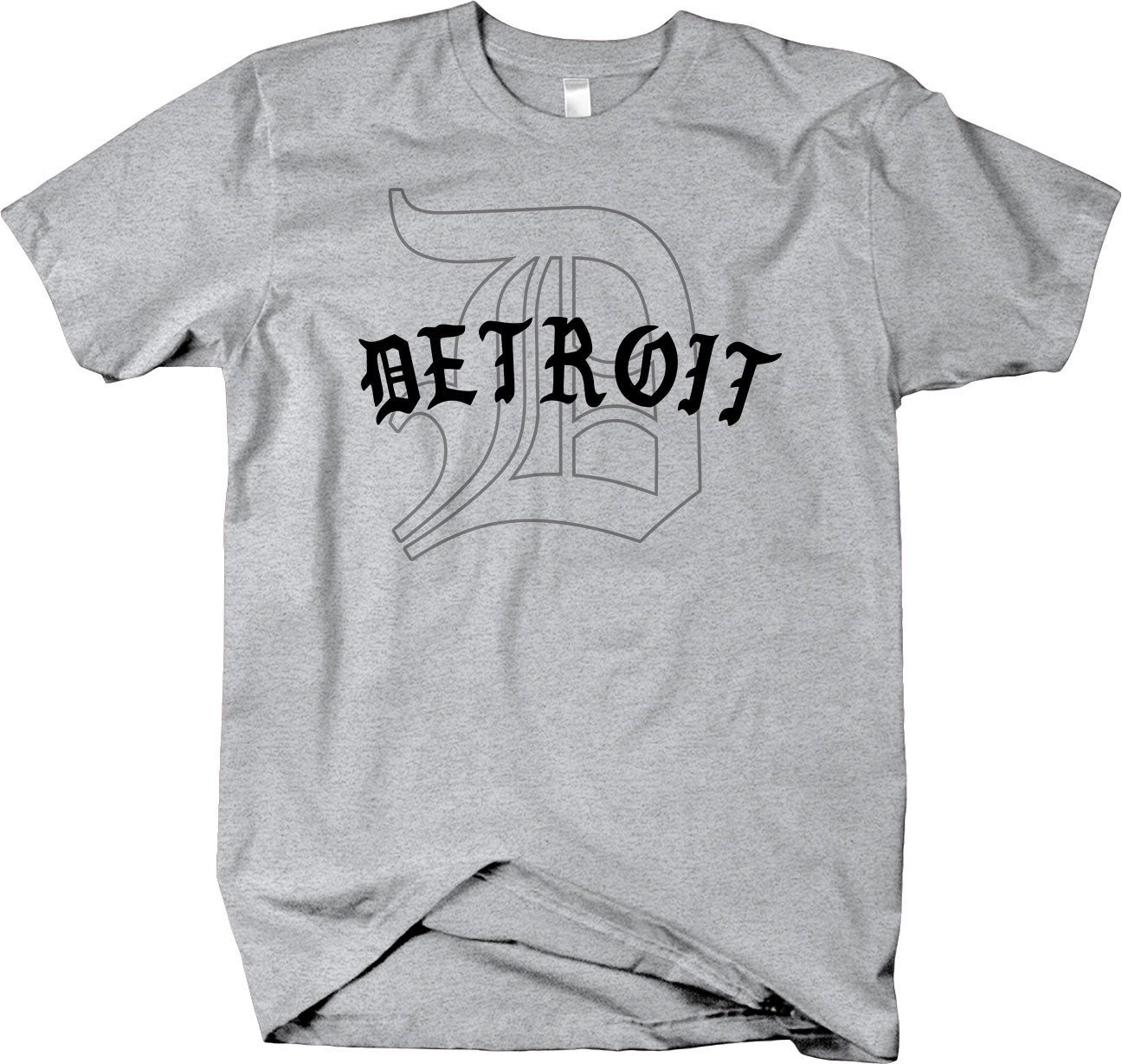 Classic "D" T-shirt - Detroit Love Detroit Pride 313 - Larger Sizes
