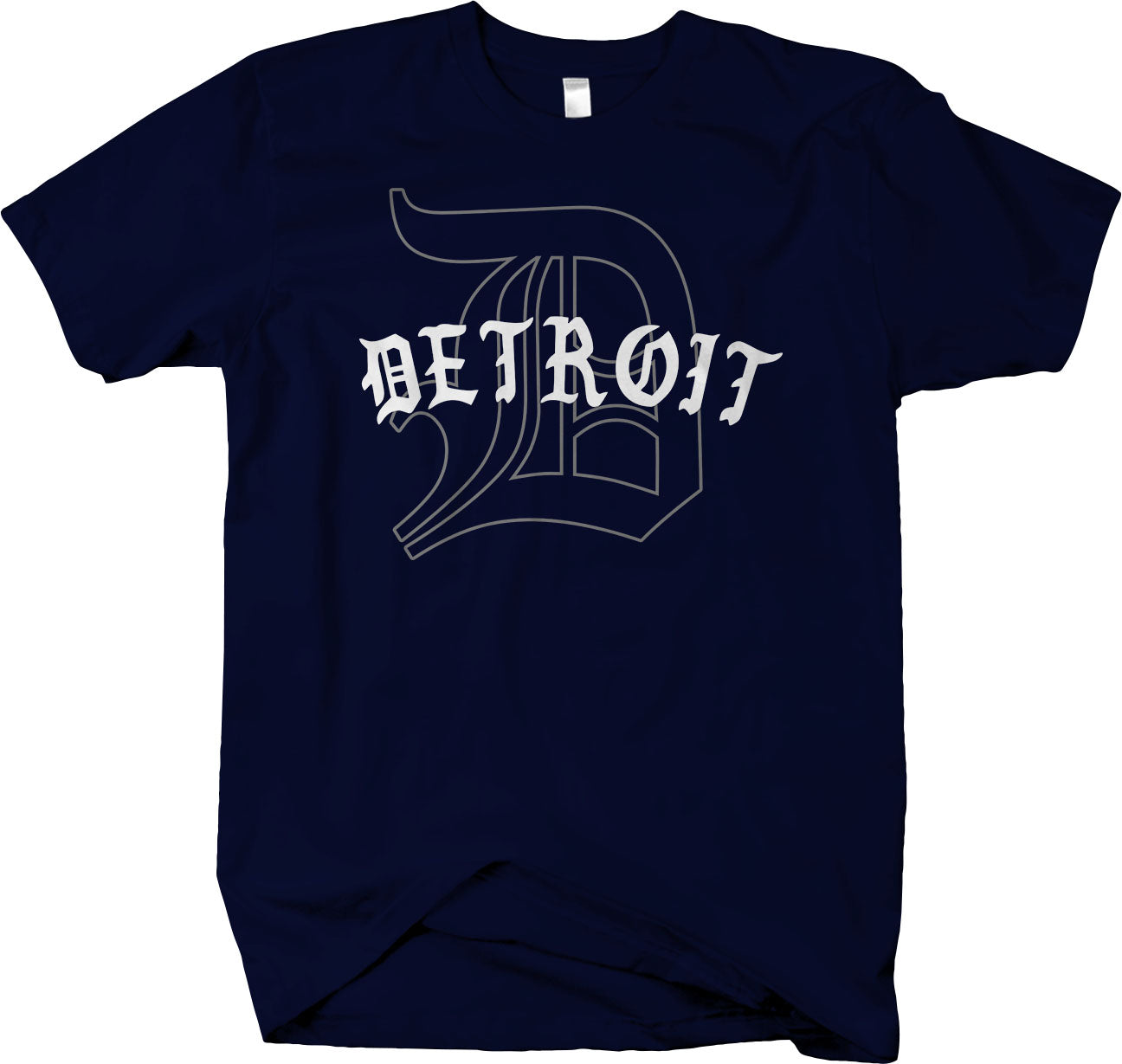 Classic "D" T-shirt - Detroit Love Detroit Pride 313 - Larger Sizes