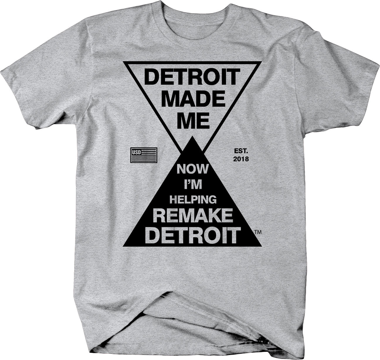 Remake Detroit T-shirt - Detroit Made Me - USD 313 Detroit Love - LARGER SIZES