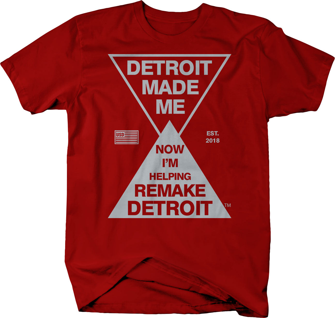 Remake Detroit T-shirt - Detroit Made Me - USD 313 Detroit Love - LARGER SIZES