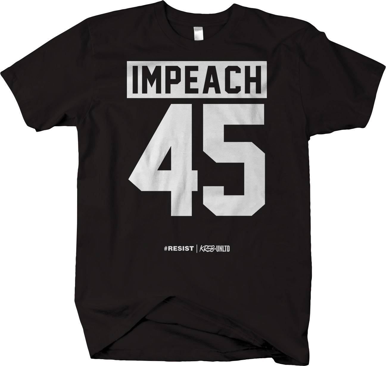 Impeach 45 v2 - Political Protest Anti Trump T-shirt - Larger Sizes