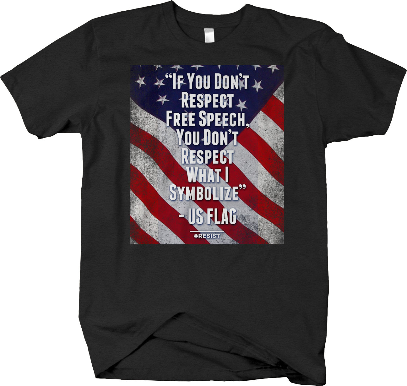 The US Flag Freedom of Speech T-shirt Political Anti-Trump NFL Ban - Larger Sizes
