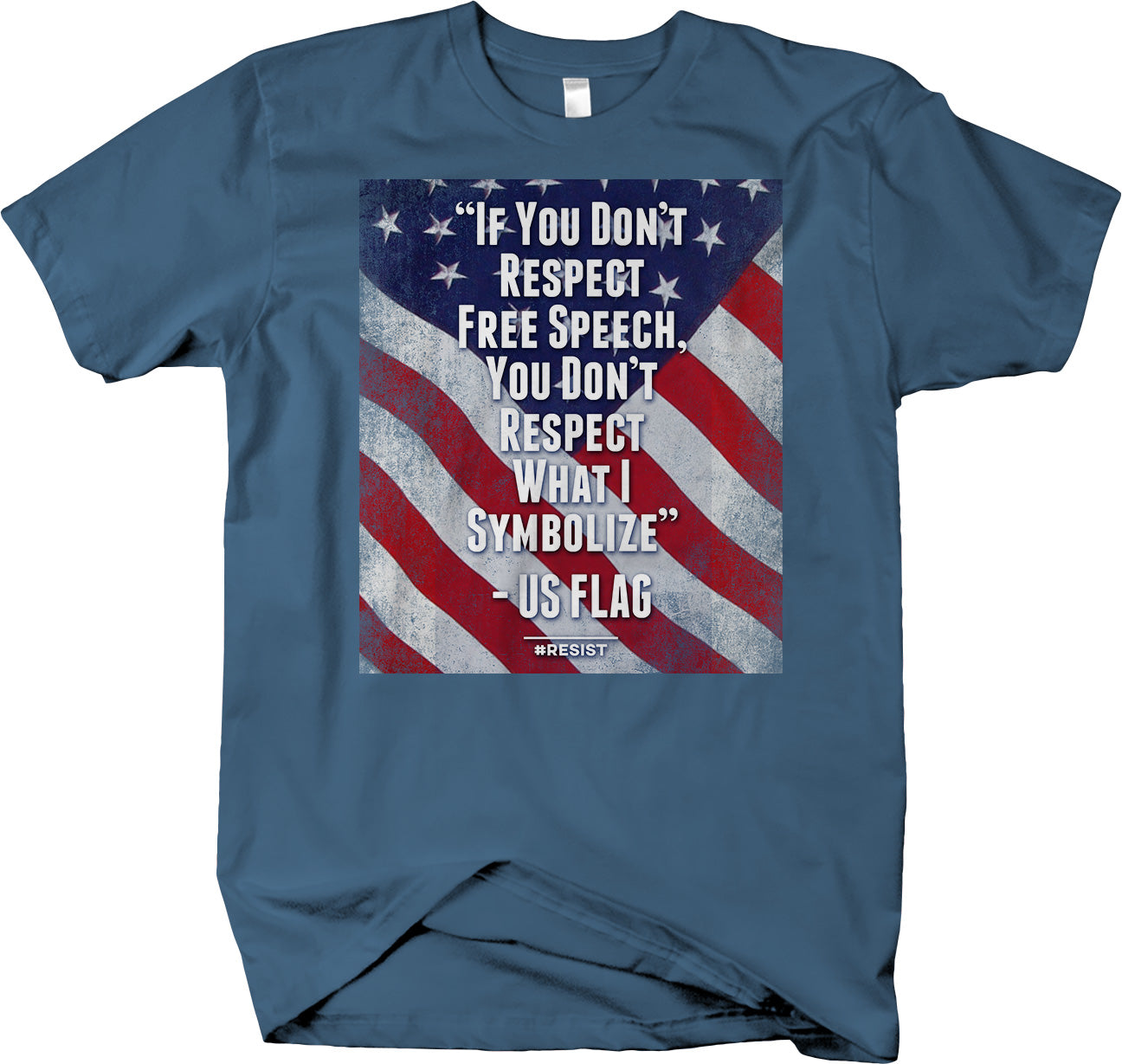 The US Flag Freedom of Speech T-shirt Political Anti-Trump NFL Ban - Larger Sizes