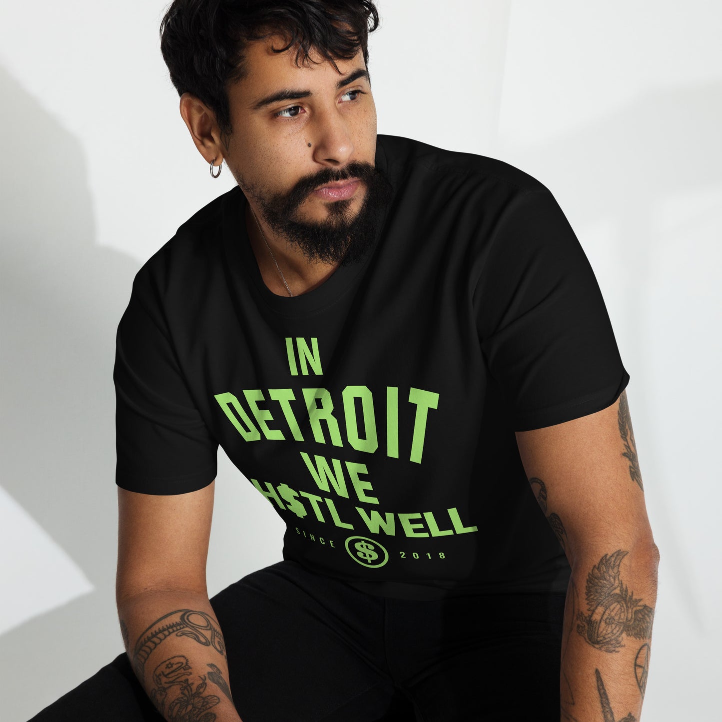 In Detroit We H$TL WELL Men’s premium heavyweight tee
