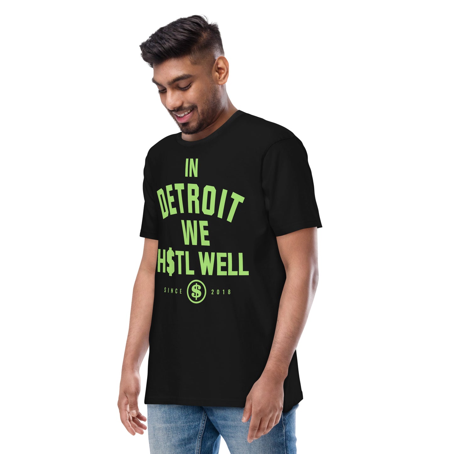 In Detroit We H$TL WELL Men’s premium heavyweight tee