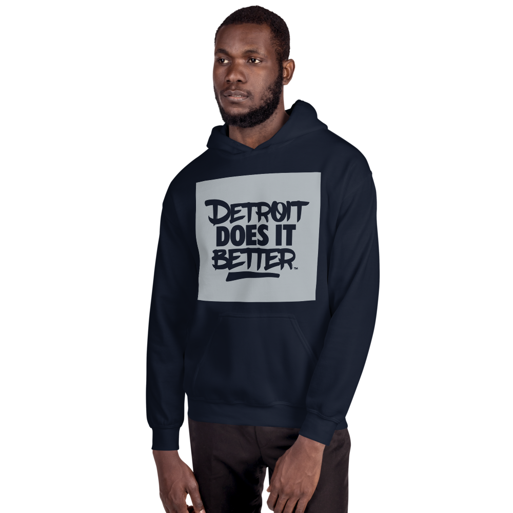 Classic Boxed In Detrot Does It Better Logo Hoodie