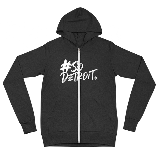 Ladies #SoDetroit Logo (Unisex style) full zip hoodie