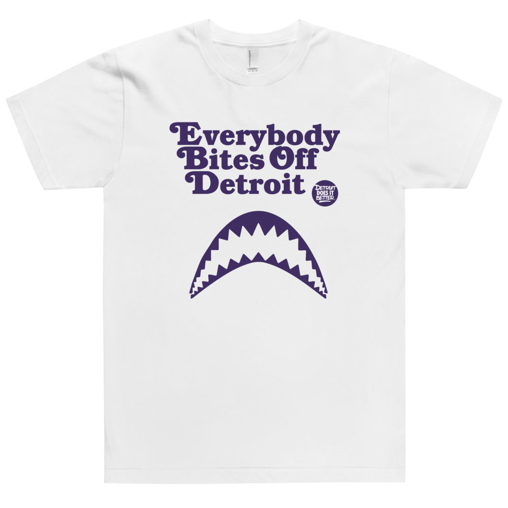 Detroit Influences Culture... Period Short Sleeve T-Shirt Purple Colorway Detroit Does It Better Jordan Matching