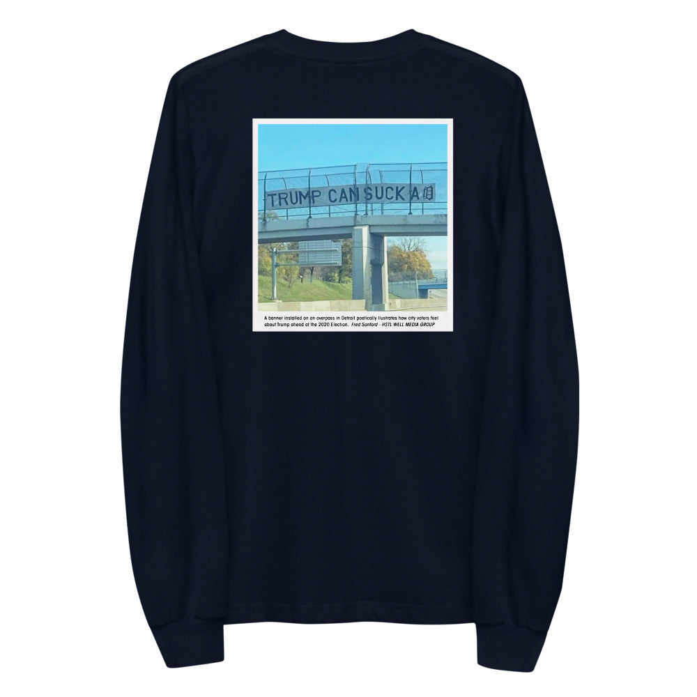 Trump Chokes on the “D” Long sleeve t-shirt