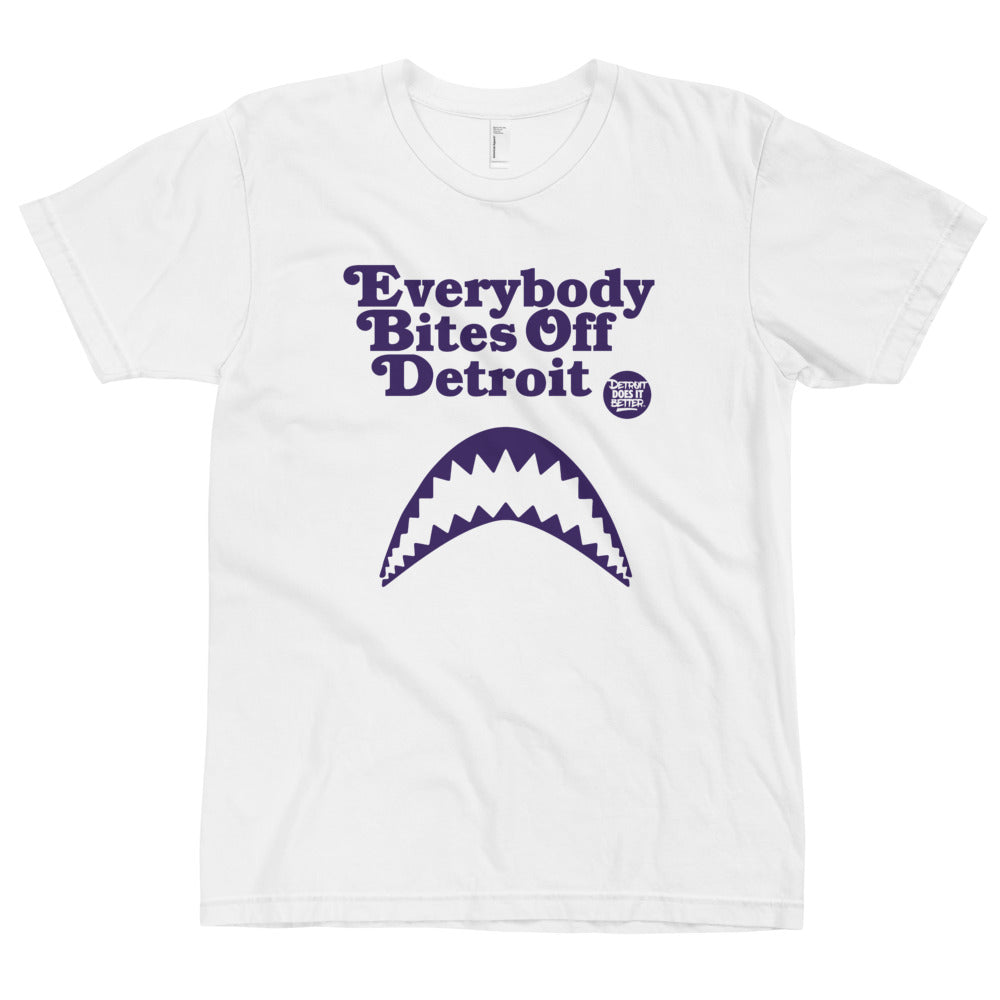 Detroit Influences Culture... Period Short Sleeve T-Shirt Purple Colorway Detroit Does It Better Jordan Matching