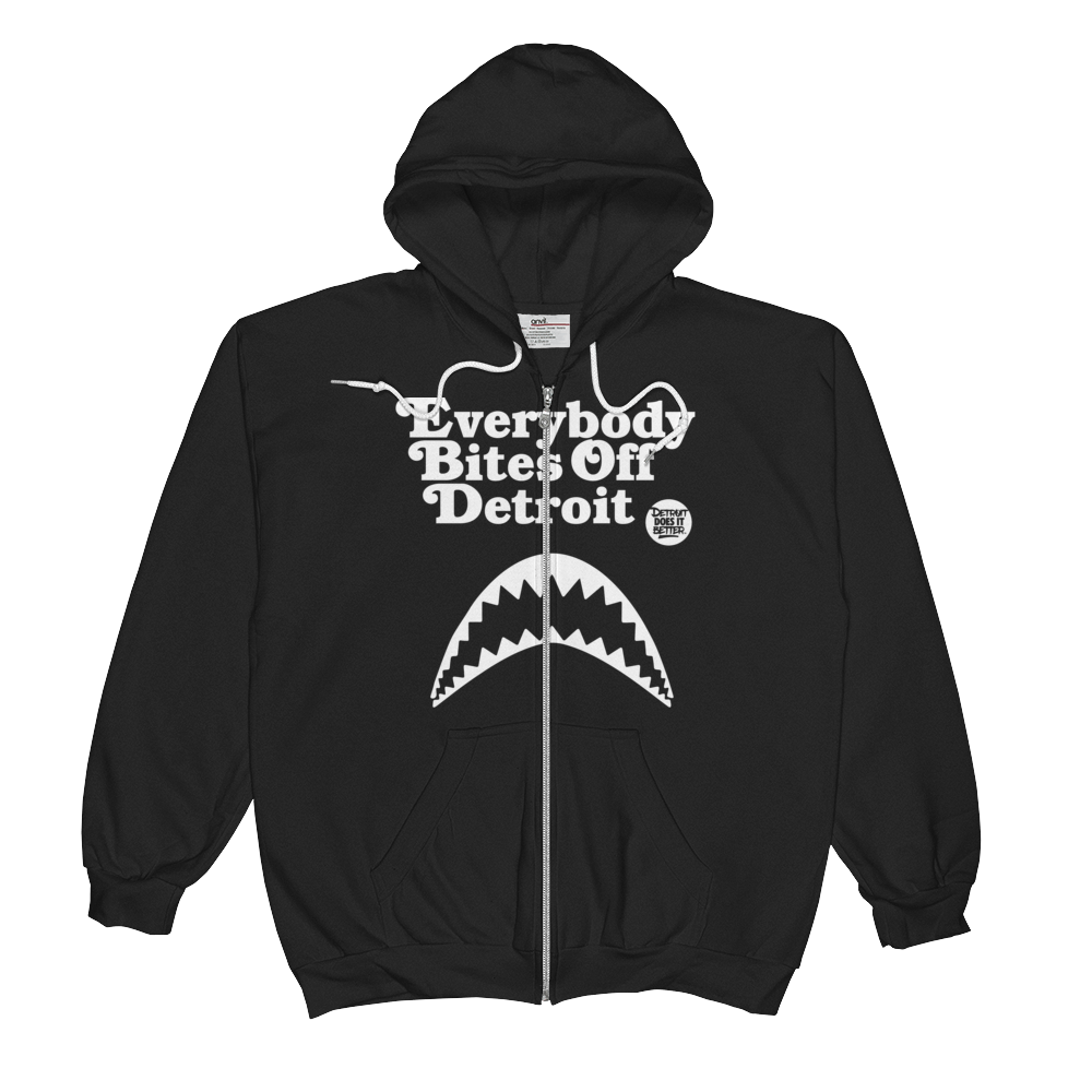 Everybody Bites Off Detroit Unisex Zip Hoodie