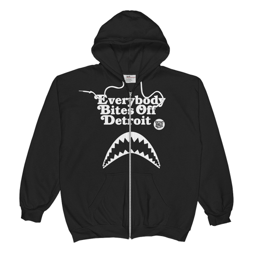 Everybody Bites Off Detroit Unisex  Zip Hoodie