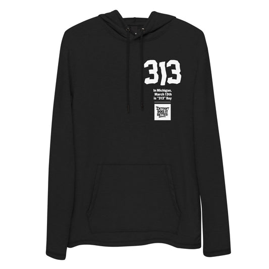 2021 DDIB "313" Day Unisex Lightweight Hoodie
