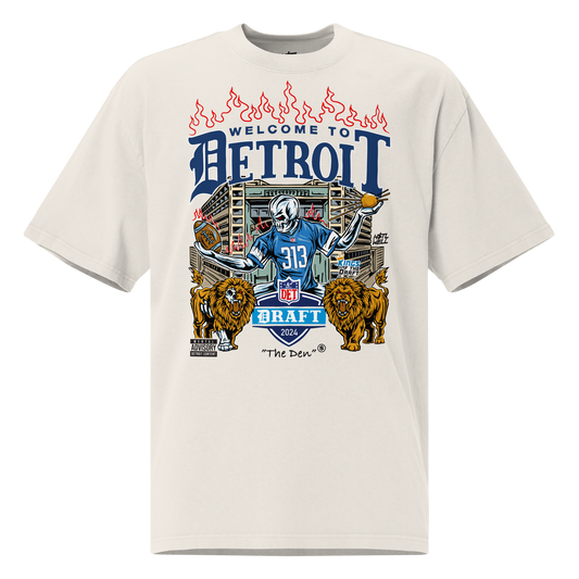 Welcome 2 Detroit [ Ambassador ] 2024 Draft Oversized faded t-shirt allow 10 days for delivery