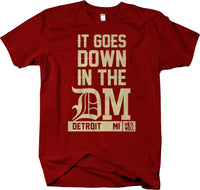 It Goes Down In The DM T-shirt Detroit Michigan Proud 313