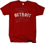 Classic "D" T-shirt  - Detroit Love Detroit Pride 313 - Larger Sizes
