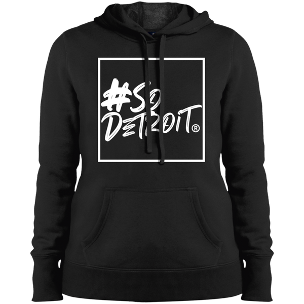 #SoDetroit Ladies' Framed Logo Pullover Hooded Sweatshirt