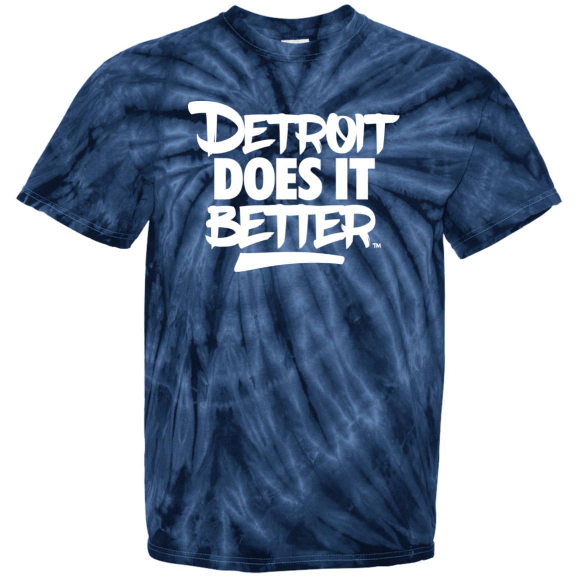 Detroit Does It Better Classic Logo 100% Cotton Tie Dye T-Shirt
