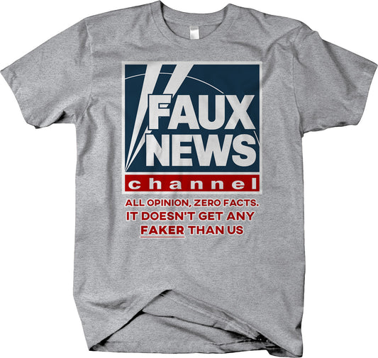 Faux News - Funny Political Humor T-shirt Anti Trump - Larger Sizes