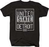 The UNITED STATE of DETROIT Signature t-shirt #2 - Detroit unity 313 - LARGER SIZES