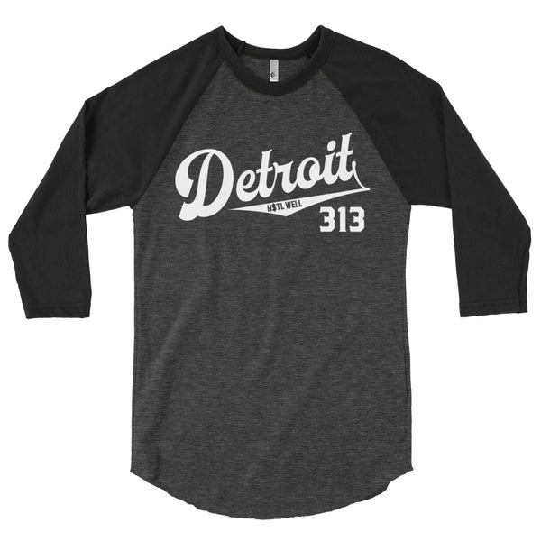 Detroit 313 Vintage Style 3/4 sleeve raglan shirt