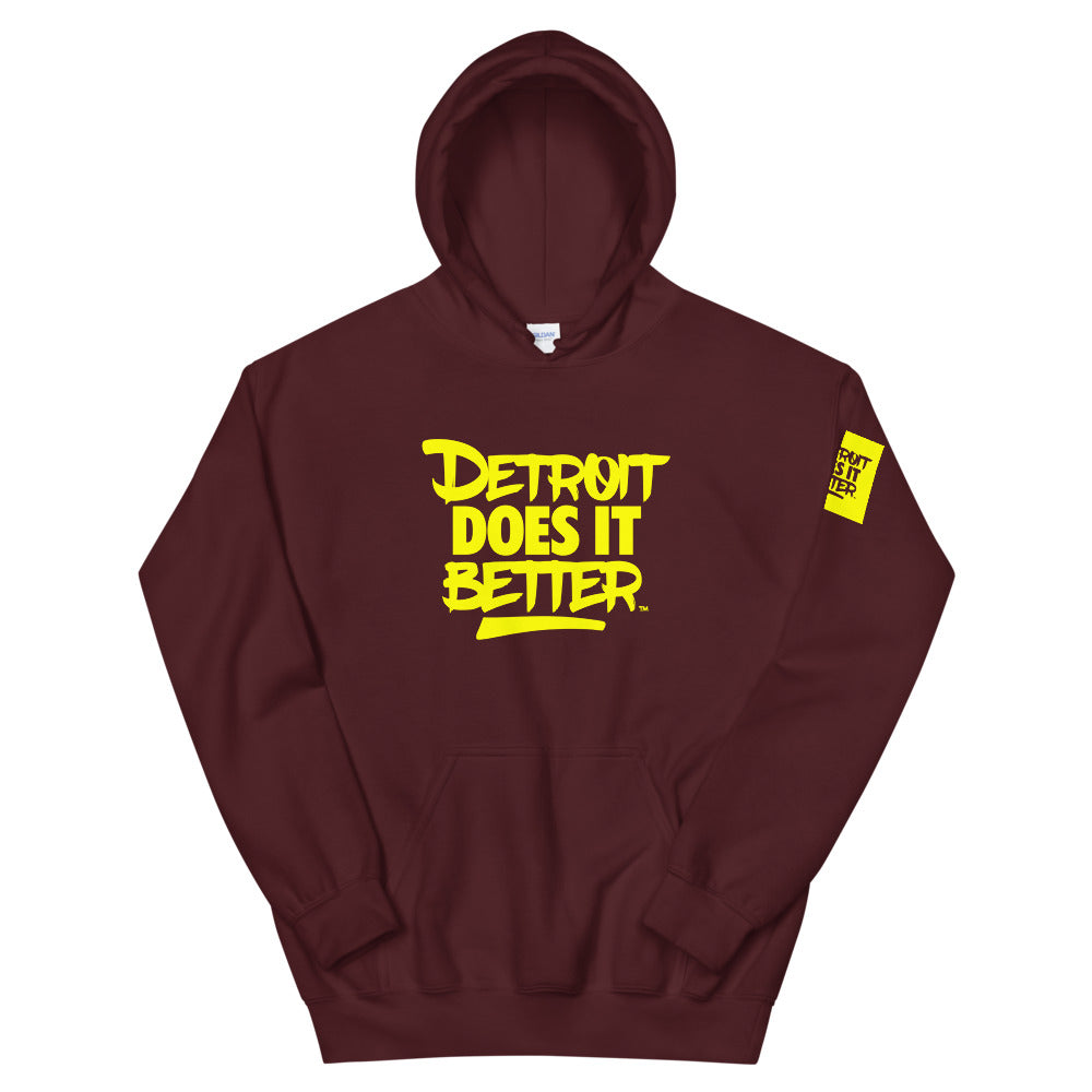 Fall Alternate Colorway Detroit Does It Better Classic Logo Unisex Hoodie